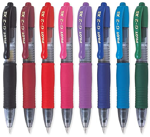 Pilot G2-XS7 Pixie Mini-Tintenroller, 0,7 mm Spitze, 0,4 mm Strichbreite, sortiert, 8 Stück