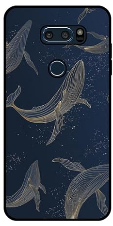 KARTXITAI Hülle Kompatibel mit LG V30/LG V30 Plus/LG V30S, Stoßfeste Schutzhülle mit Weiche Silikon Bumper Case Handyhülle Anti-Kratzt Leichtes Matt Finish Rückseite - Delphin 2