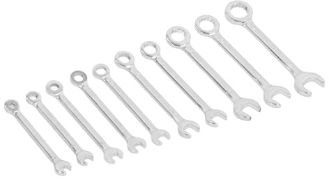 10 Piece Ratchet Wrench Set, 72 Teeth Ratchet Service Wrench, Open 15 Degree, 4-11 Mm Double Head Combination Wrench Set