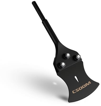 CSOOM Burin à mastic SDS-Plus 275 x 100 mm en forme de demi-arc concave pour extraire les colles de revêtement de sol, tapis, linoléum, colle pour carrelage, carrelage en PVC et peintures