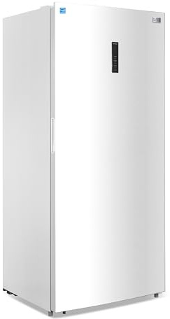 BLACK+DECKER 21.2 Cu. Ft. Convertible Freezer Refrigerator, Upright Freezer with Glass Shelves, Reversible Door,ENERGY STAR rated, Frost Free, BUC2120MW, White