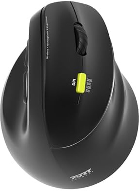 Port Designs Souris Ergo droitier sans Fil 2.4 Ghz Bluetooth Rechargeable USB-C