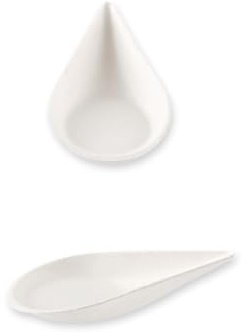 FRANZ MENSCH 1000 Stück NATUREStar Fingerfood-Schalen Drop | Zuckerrohr, weiß, L: 11cm, B: 5,5cm, Karton, Fingerfood-Schalen Drop, Dipschalen, Mini Dip