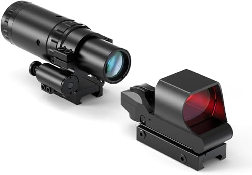 Feyachi M57 1.5X - 5X Red Dot Magnifier mit RS-30 Red Dot Visier Combo-Kit, Absolute Co-Witness