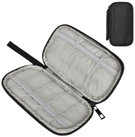 Borsa Organizer per Chiavette USB, Borsa Organizer per Cavi Elettrici, Accessori Elettronici Supporto Organizer da Viaggio, Borsa per Accessori Elettronici, per Chiavetta USB, Hard Disk, Scheda SD