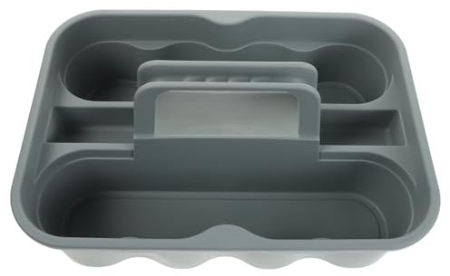 Portable Plastic Cleaning Basket with Handle Multi-Purpose Organizer for Car Wash Auto Detailing Supplies and Home Cleaning Compact Storage Tote