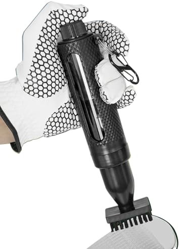 Reinigungsbürste für Golfschläger – Wasserbürste für Golfschläger | verbesserte Reinigung | Press-Typ Flasche Golfschlägerbürste, Rillenreinigung, Golfschwung-Schrubber, Reinigungswerkzeug für