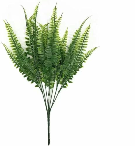 Artificial Ferns Flowers and Grass Green Leaves Fitting Flower Arrangement Materials Moss Background Wall Decoration-7 fork Persi