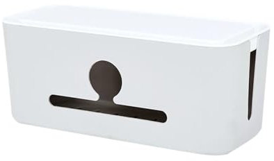 Cable Tidy Box Cable Adapter Protector Bin Hide Organizer Big Holder Power Strip Storage Box Electronic Outlet Cord Management Case Charger for Cable and Cord Management