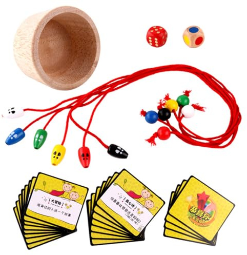 CHICAMPERA Wooden Mouse Catching Game Toy Educational Board Game Early-education Toy for Kids Children Parent-child Interaction Concentration Training