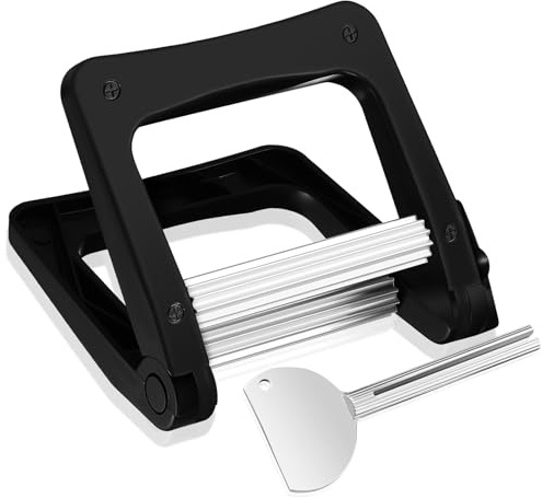 Ciieeo Metall Tubenausdrücker Zahnpasta und Pigmentpaste Quetscher aus Aluminiumlegierung und Edelstahl für Salonbedarf und Haushalt mit Drehknopf für Präzise Dosierung