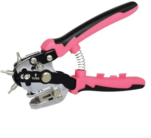 Pince perforatrice robuste en acier inoxydable conçue pour couper efficacement les trous sur le cuir, les tissus d'extérieur, les tentes et les auvents avec un minimum d'effort nécessaire