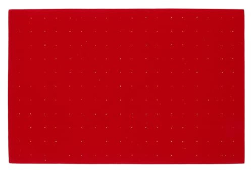 SHINEOFI Soporte de Anillo de Espuma Rojo Compacto y Resistente a Rayaduras para Joyero, Almohadilla para Bandeja de Anillos Adecuado para Bolsa de Viaje y Exhibición