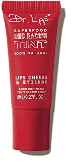 Dr. Lipp Superfood Lip Tint Roter Rettich 8ml - 4-in-1 ultra feuchtigkeitsspendender getönter Lippenbalsam, Lipgloss, Rouge & glänzender Lidschatten - 100% natürliches Lanolin & frei von Duftstoffen