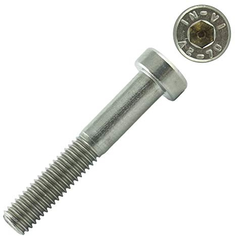 Eisenwaren2000 | Zylinderschrauben mit Innensechskant M8 x 60 mm (10 Stück) - Zylinderkopf Schrauben ISO 14580 - DIN 7984 Gewindeschrauben - Edelstahl A2 V2A - rostfrei