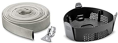 Kärcher Gewebeschlauchset 1, 1/4 Zoll (10 m) & 2.997-201.0 Vorfilter (geeignet für Tauchpumpen, klein) mehrfarbig