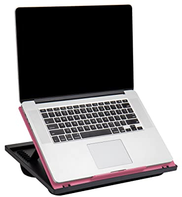 Mind Reader Support pour Ordinateur Portable - Plateau de lit - Pliable - Portable - en Plastique - Rose - 37,5 x 27,9 x 18,5 cm (L x l x H)