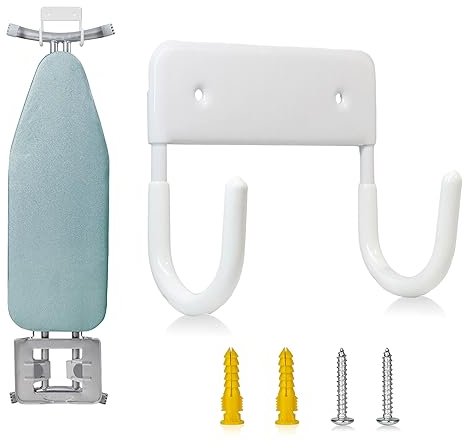 BiJun Support mural pour planche à repasser, support mural pour organisateur de support de planche à repasser, étagère murale pour support de planche à repasser, pour les buanderies