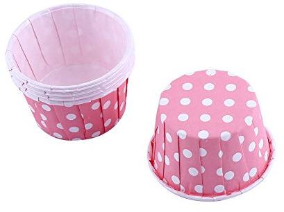 100pcs papier gobelets papier sulfurisé Cupcake Liner Case Wrapper Muffin Baking Cup décoration tasses, 8 couleurs pour choisir(Rose)
