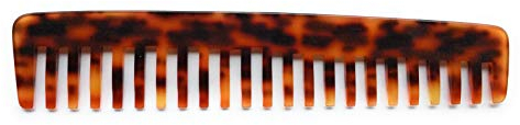 accuo large strand comb approx. 18 cm sawn + handmade coarse teeth styling curling comb for detangling cellulose rhodoid