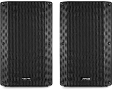 Vonyx VSA12B-Lautsprecherset - 12 Passivlautsprecher mit 1600 Watt Leistung - geeignet für Musik, Stimme und Gesang