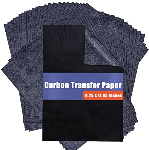 Transferpapier Transparentpapier zum Zeichnen von Spurenpapier - PSLER Durchscheinendes Transparentpapier auf Künstlerschriften, Skizzen, Zeichnen für Bleistift-Tintenmarker (Schwarz)