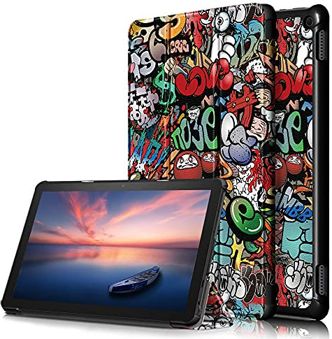 YYSS Hülle für das brandneue Amazon Kindle Fire HD 8 Tablet und Fire HD 8 Plus Tablet (8 Zoll, 10. Generation, 2020 Release), Slim Folding Stand Cover mit Auto Wake/Sleep