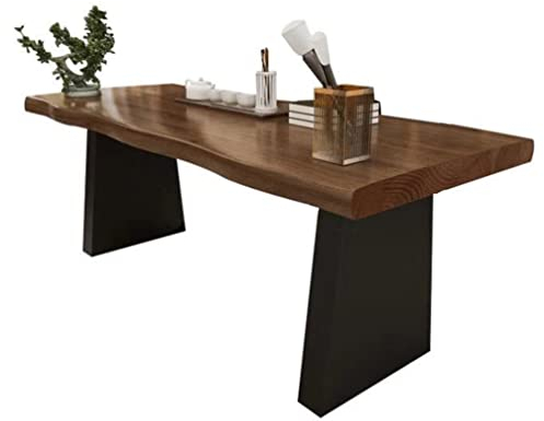 Computertisch Home Office Computertisch aus Massivholz, moderner einfacher multifunktionaler Langer Tisch, Starke Metallbeine |5 cm Dicke Tischplatte aus Kiefernholz (Size : 160x70x75cm)