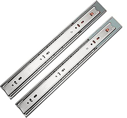 AZERODESIGN- Rieles Cajones-Railes cajones extraibles- Guías Corredera Para Cajones -de bolas, con sistema de freno, cierre suave-, cajones de cocina medida de ancho 45mm, carga máxima 35kg