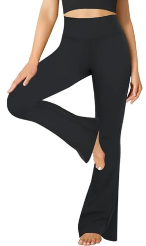 FuelMeFoot Pantalon de Yoga Évasé pour Femme - Taille Haute, Opaque, Bootcut - Jogging et Jazz avec Contrôle du Ventre - Fitness