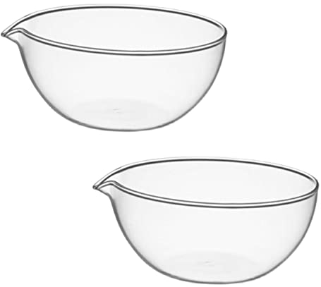 PRETYZOOM 2pcs Mini Glass Sauce and Prep Bowls 200ml Microwave-Safe Household Salad and Food Serving Bowls for Kitchen and Baking
