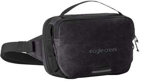 Eagle Creek Explore Hip Pack – Akkordean-Stil Multipocket Crossbody oder Hüfttasche mit atmungsaktivem und gepolstertem Rückenteil – Reisezubehör – Schwarz