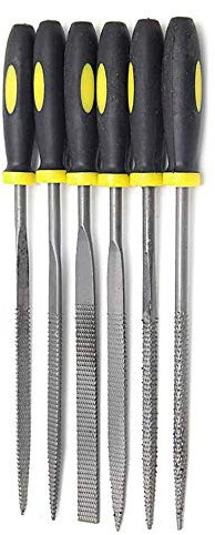 6 Pieces Mini Hand Files Set Wood Rasp with Comfortable Hand Grip Handles for Woodwork Shaping Diamond Metal and Hobby Projects