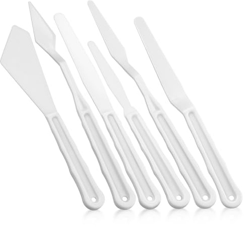 Hohopeti Spatola per Pittori di Spatole per Pittura Raschietto per Pigmenti Strumenti per Pittura Forniture per Olio Spatole per Miscelare i Colori Raschietto per Miscelare Vernice
