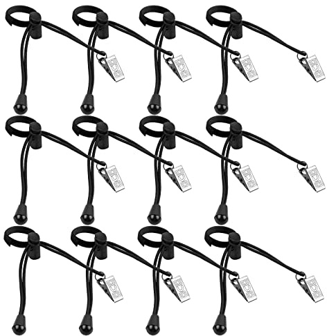 Dokeno 12 Stück Hintergrund-Klammern, Fotohintergrund-Clips mit Einziehbarem Elastischem Seil