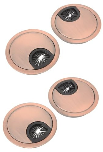 MERRYHAPY Kabellochabdeckung Außenwand 4 Stück Desktop Kabellochabdeckung Schreibtisch Für Büro Ösenlochabdeckungen Goldene Schreibtischtüllen Tischtülle Kabeldurchführung Drahtlochabdeckung Für Büro