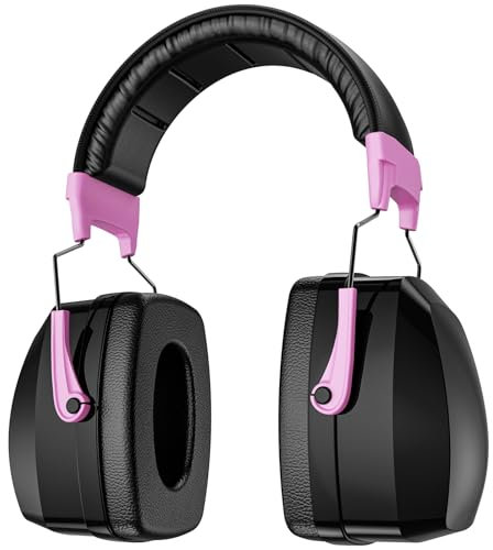 ProCase Casque Anti Bruit Amélioré, Casque Anti Bruit Adulte avec Une Atténuation de SNR 37dB, Serre-tête Réglable pour Milieu Bruyant -Rose