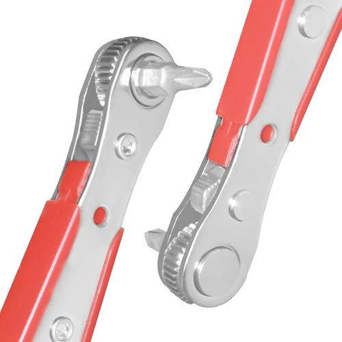 Mythosurge Ratschenschlüssel Magnetisch,110 mm Mini Ratschen Schraubendreher Winkelschraubendreher mit High-Torque-Antrieb für Zuhause Garage