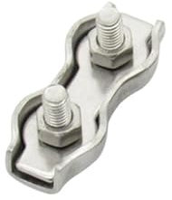 CTRSM Drahtseilklemme, Edelstahl-Doppelbolzenklemme, Drahtseil, Kabelklemme, Seil, einfacher Griff(M3X5pcs)