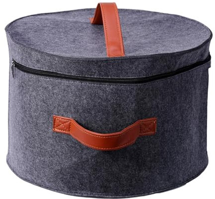 Hut-Aufbewahrungsbox – Pop-Up-Hutbox | Runde Hut-Aufbewahrungsbox, faltbare Hut-Aufbewahrungstasche mit staubdichtem Deckel, große Hut-Aufbewahrungsbox | Reise-Hutboxen für Damen und Herren, geeignet