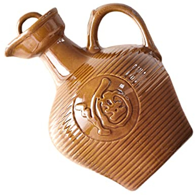 VINTORKY Household Ceramic Wine Pot 6.7 Inch Terracotta Drinking Jug with Lid for Kitchen and Table Serving