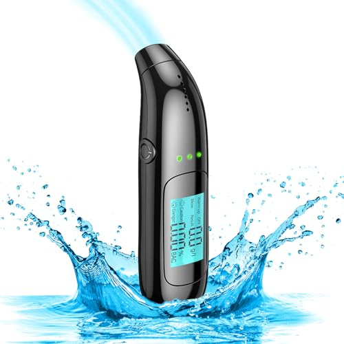 HooJtny Alkoholtester Professionell, Alcohol Tester Zertifiziert, Alkoholtester Tragbar Digital Wiederaufladbar, USB, LCD-Display, Halbleiter-Sensor