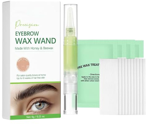 Augenbrauenwachs Set - Professionelles Gesichtswachs für Nase und, Mimoqk Haarentfernung Set mit Wattepads und Reinigungstüchern, ein Beauty-Pflegewerkzeug für