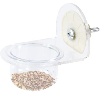 Bol pour volailles, assiettes d'alimentation amovibles pour oiseaux - Distributeur en acrylique transparent pour fournitures d'animaux de compagnie pour canaris, nymphes et perroquets