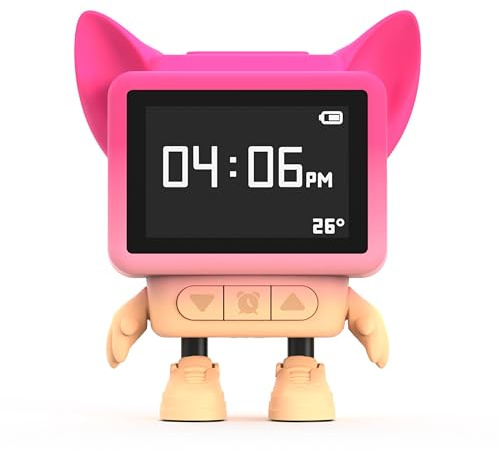 Mob - Sveglia e altoparlante Bluetooth per bambini dancing clock, danza in musica, schermo LCD emotivo e diffusore di rumore bianco lenitivo
