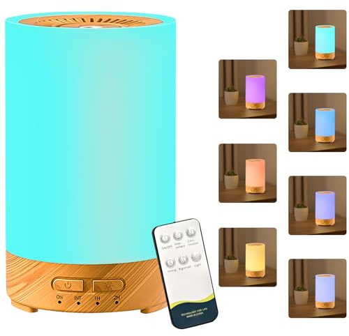Aroma Diffuser, 150ML Ultraschall Luftbefeuchter Aromatherapie Öle Diffusor, Aroma Diffuser für Duftöle mit 7 Farben LED Luftbefeuchter für Zimmer, Büro, Yoga, Raum