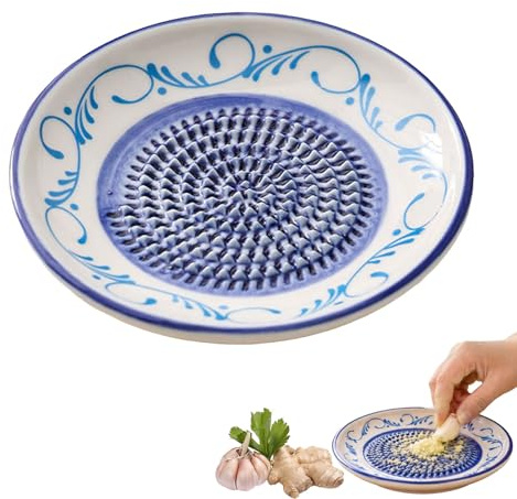 Râpe en céramique,Polyvalente Râpe à Ail En Céramique Râpe à Gingembre Main Pour Fruits Noix De Muscade Carottes Légumes Assiette Gratte Ail,Râpe de cuisine idéale (G)