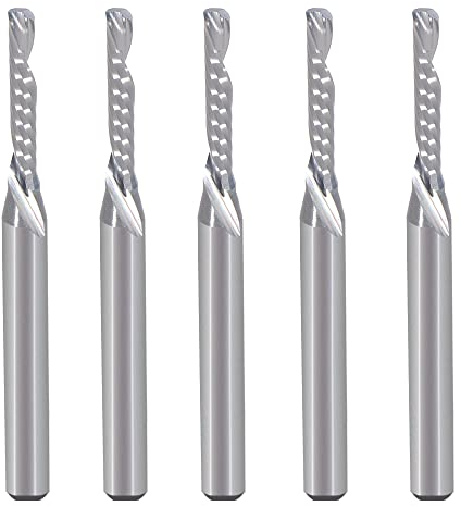 EU_HOZLY - Juego de brocas helicoidales para zurdo, para taladrar placas de madera, acrílico, aluminio, plástico, 3,175 x 2 x 12 mm