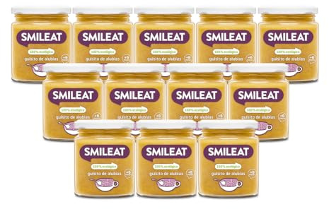 Smileat Guisito de Alubias Ecológico +6 Meses, Pack 12 × 230 g