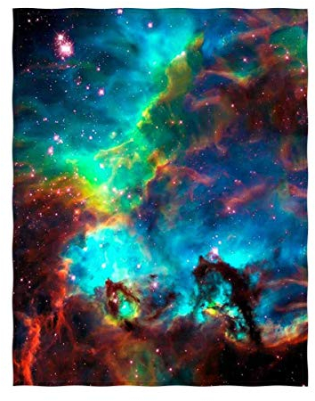 YISUMEI Decke 150x200 cm Kuscheldecken Sanft Flanell Weich Fleecedecke Bettüberwurf Blauer Sternenhimmel